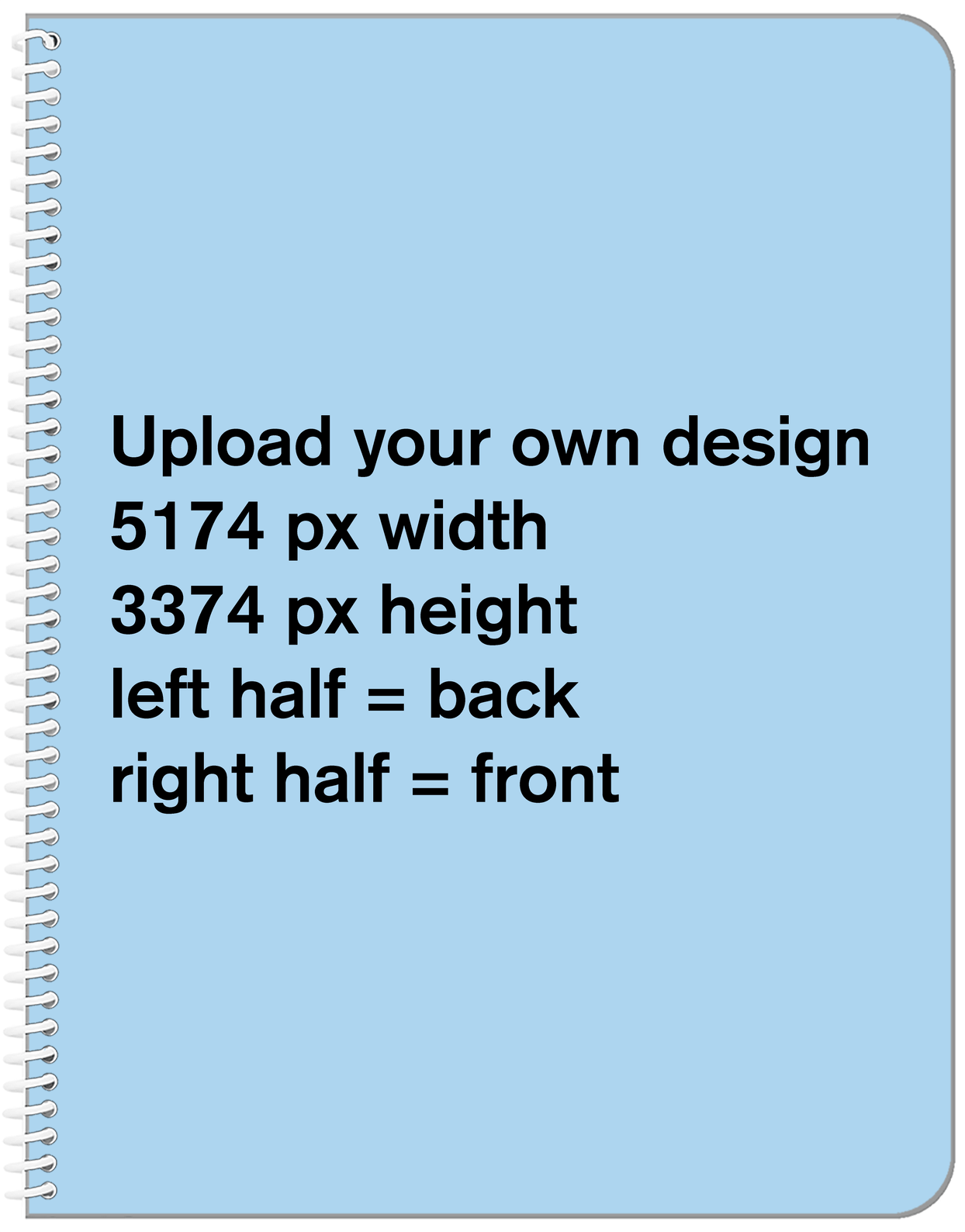Personalized Notebook - Upload Your Art - Front View