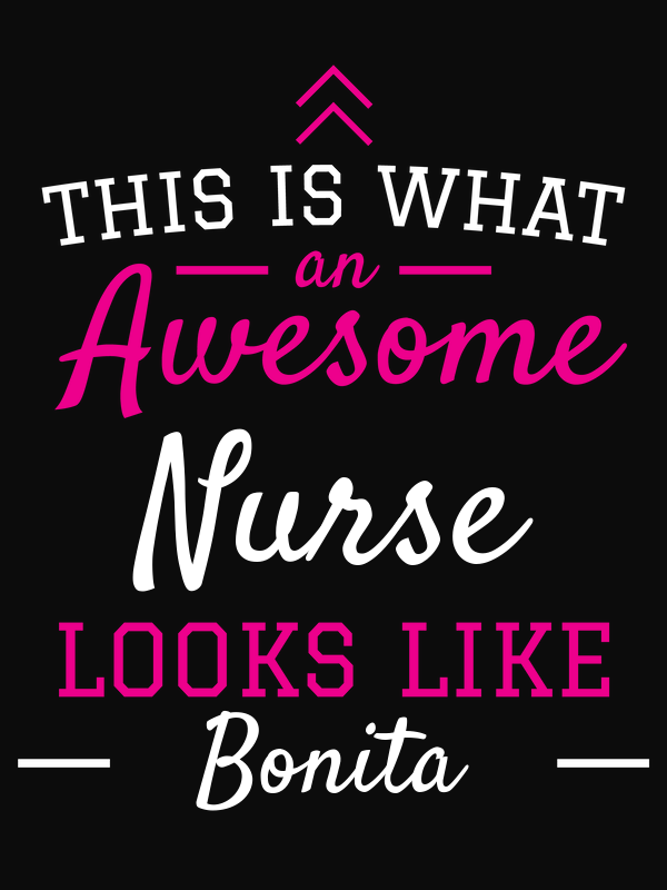 Personalized Nurse T-Shirt - Black - Decorate View