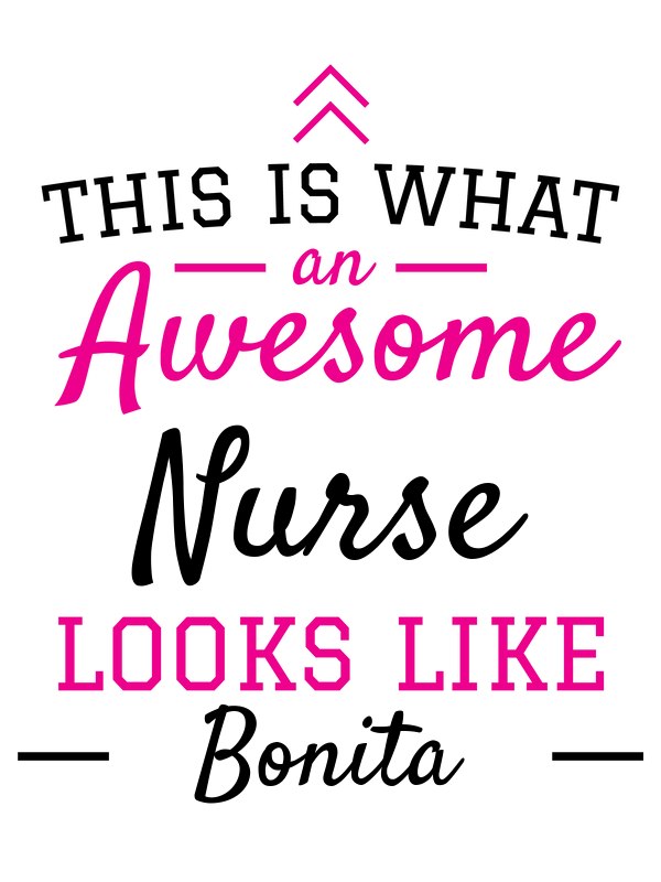 Personalized Nurse T-Shirt - White - Decorate View