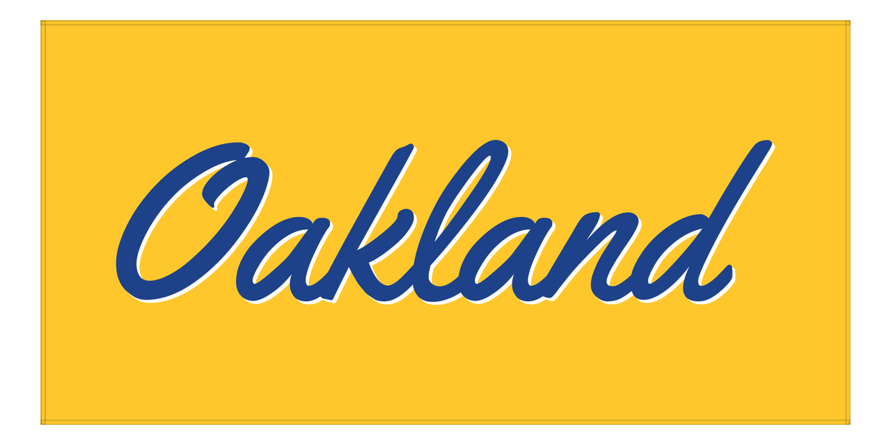 Personalized Oakland Beach Towel - Front View