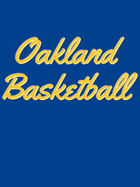 Thumbnail for Personalized Oakland Basketball T-Shirt - Blue - Decorate View