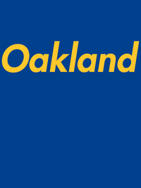 Thumbnail for Personalized Oakland T-Shirt - Blue - Decorate View