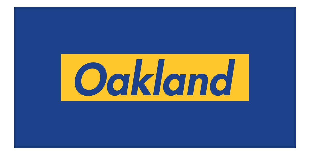 Personalized Oakland Beach Towel - Front View