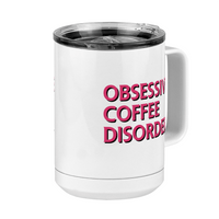 Thumbnail for Obsessive Coffee Disorder Coffee Mug Tumbler with Handle (15 oz) - Front Right View