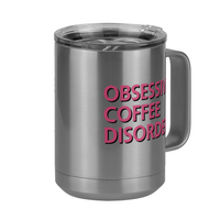 Thumbnail for Obsessive Coffee Disorder Coffee Mug Tumbler with Handle (15 oz) - Front Right View