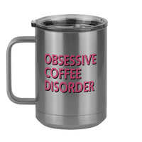Thumbnail for Obsessive Coffee Disorder Coffee Mug Tumbler with Handle (15 oz) - Left View