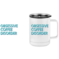 Thumbnail for Obsessive Coffee Disorder Coffee Mug Tumbler with Handle (15 oz) - Design View