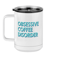 Thumbnail for Obsessive Coffee Disorder Coffee Mug Tumbler with Handle (15 oz) - Left View