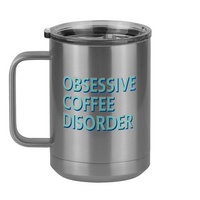 Thumbnail for Obsessive Coffee Disorder Coffee Mug Tumbler with Handle (15 oz) - Left View
