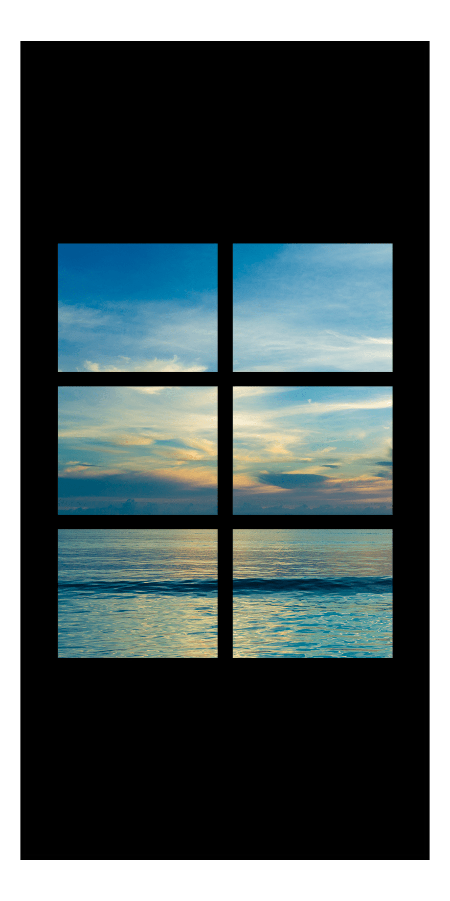 Ocean Horizon Beach Towel - Black - Front View
