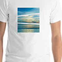 Thumbnail for Ocean Sky T-Shirt - White - Shirt Close-Up View