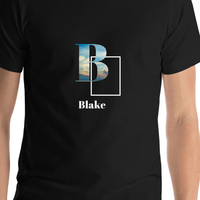 Thumbnail for Personalized Ocean T-Shirt - Black - Shirt Close-Up View