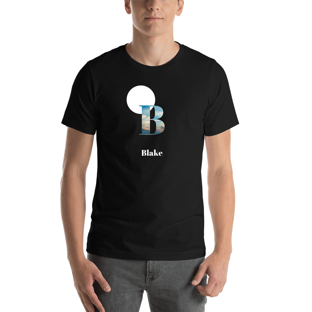 Personalized Ocean T-Shirt - Black - Shirt View
