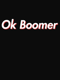Thumbnail for Ok Boomer T-Shirt - Black - Decorate View