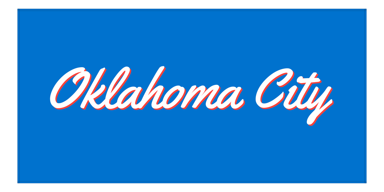 Personalized Oklahoma City Beach Towel - Front View