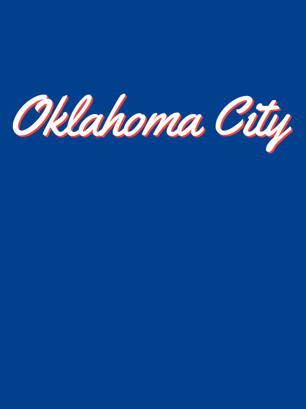 Personalized Oklahoma City T-Shirt - Blue - Decorate View