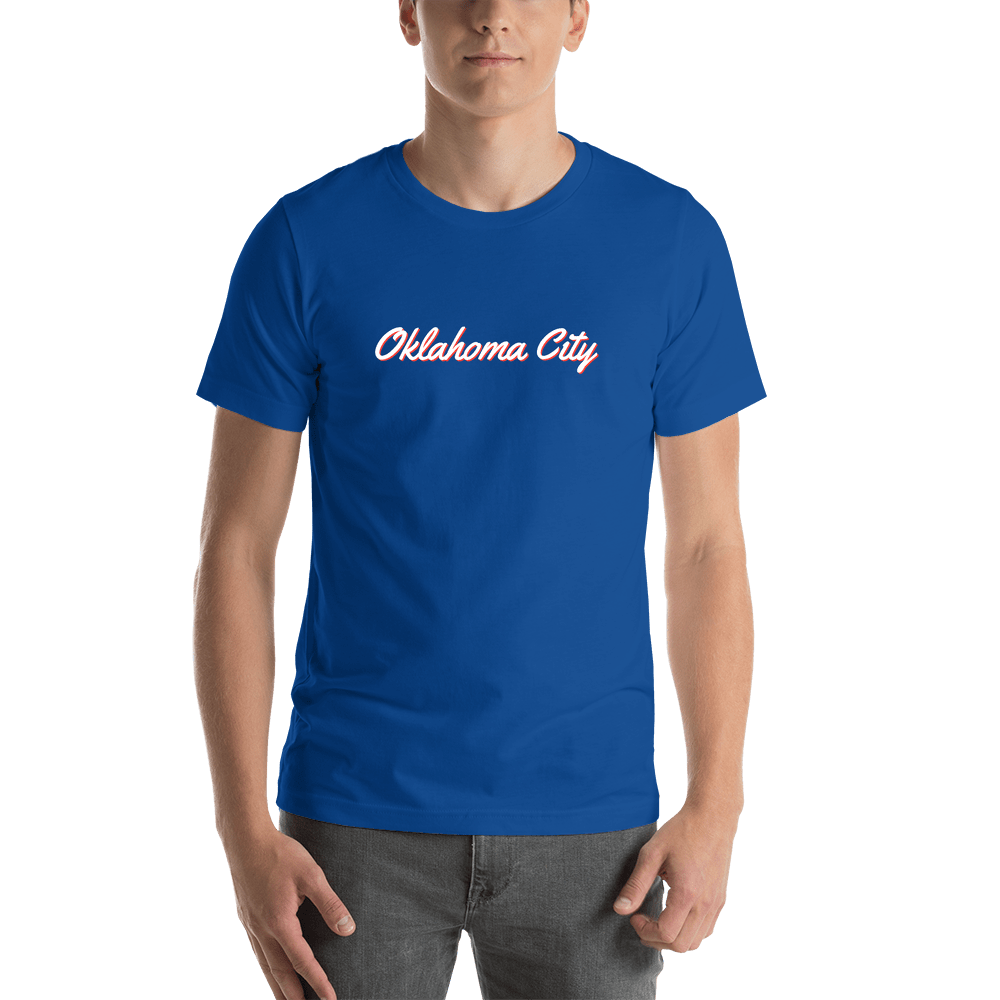 Personalized Oklahoma City T-Shirt - Blue - Shirt View