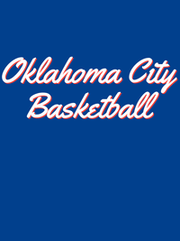 Thumbnail for Personalized Oklahoma City Basketball T-Shirt - Blue - Decorate View