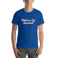 Thumbnail for Personalized Oklahoma City Basketball T-Shirt - Blue - Shirt View