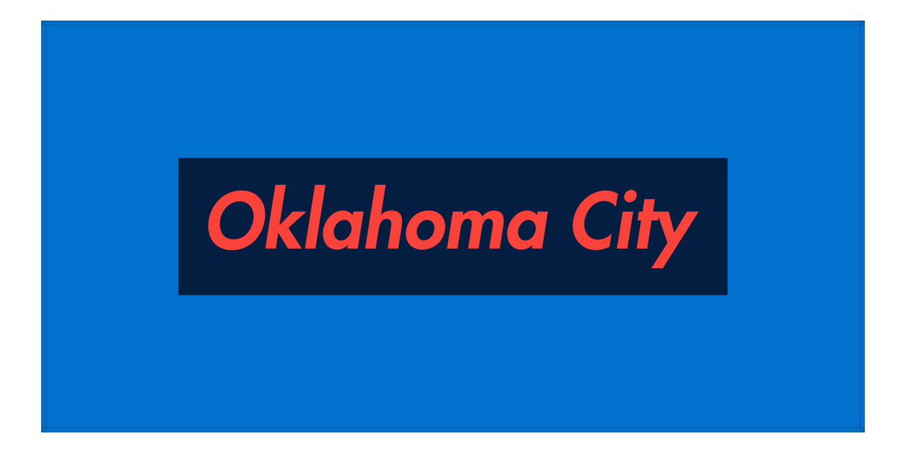 Personalized Oklahoma City Beach Towel - Front View