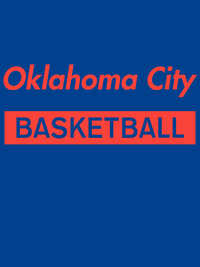 Thumbnail for Oklahoma City Basketball T-Shirt - Blue - Decorate View