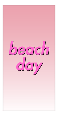 Thumbnail for Personalized Ombre Beach Towel - Pink & White - Vertical II - Front View