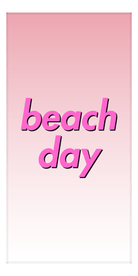 Thumbnail for Personalized Ombre Beach Towel - Pink & White - Vertical III - Front View