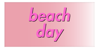 Thumbnail for Personalized Ombre Beach Towel - Pink & White - Horizontal I - Front View