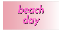 Thumbnail for Personalized Ombre Beach Towel - Pink & White - Horizontal II - Front View