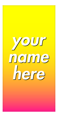 Thumbnail for Personalized Ombre Beach Towel - Yellow & Pink - Vertical I - Front View