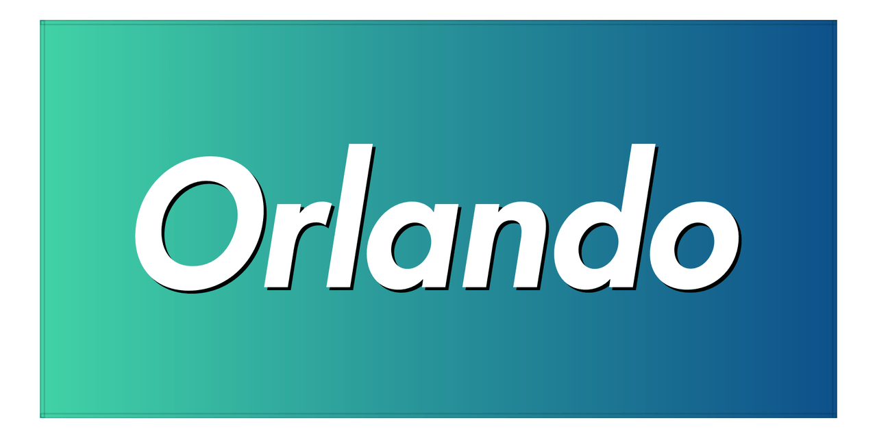 Orlando Ombre Beach Towel - Front View