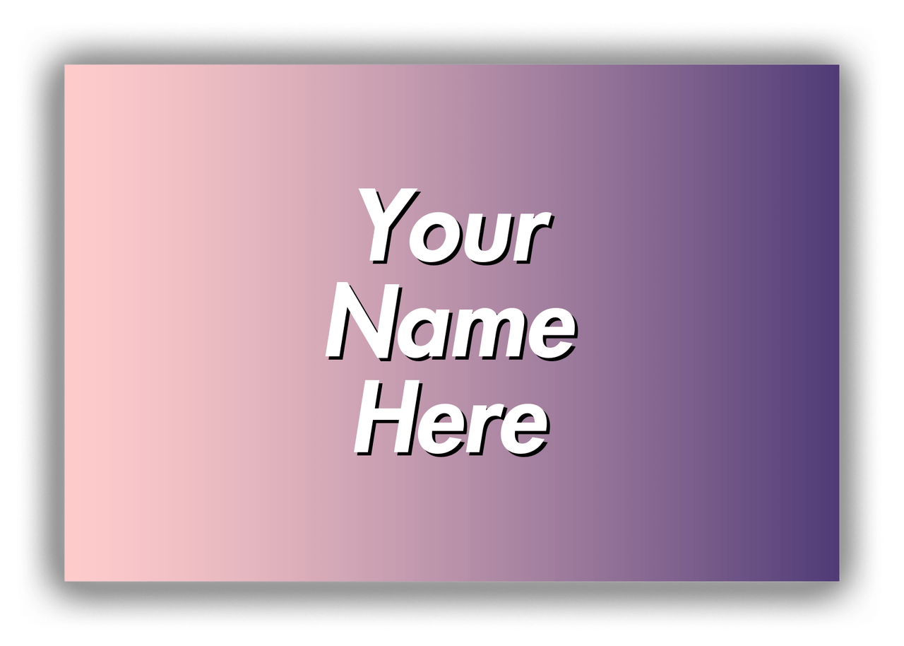 Personalized Ombre Canvas Wrap & Photo Print - Purple and Pink - Front View