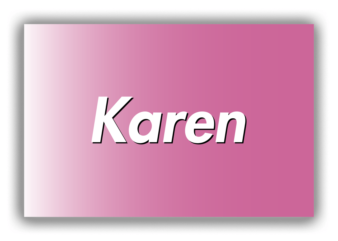 Personalized Ombre Canvas Wrap & Photo Print - Pink and White - Front View