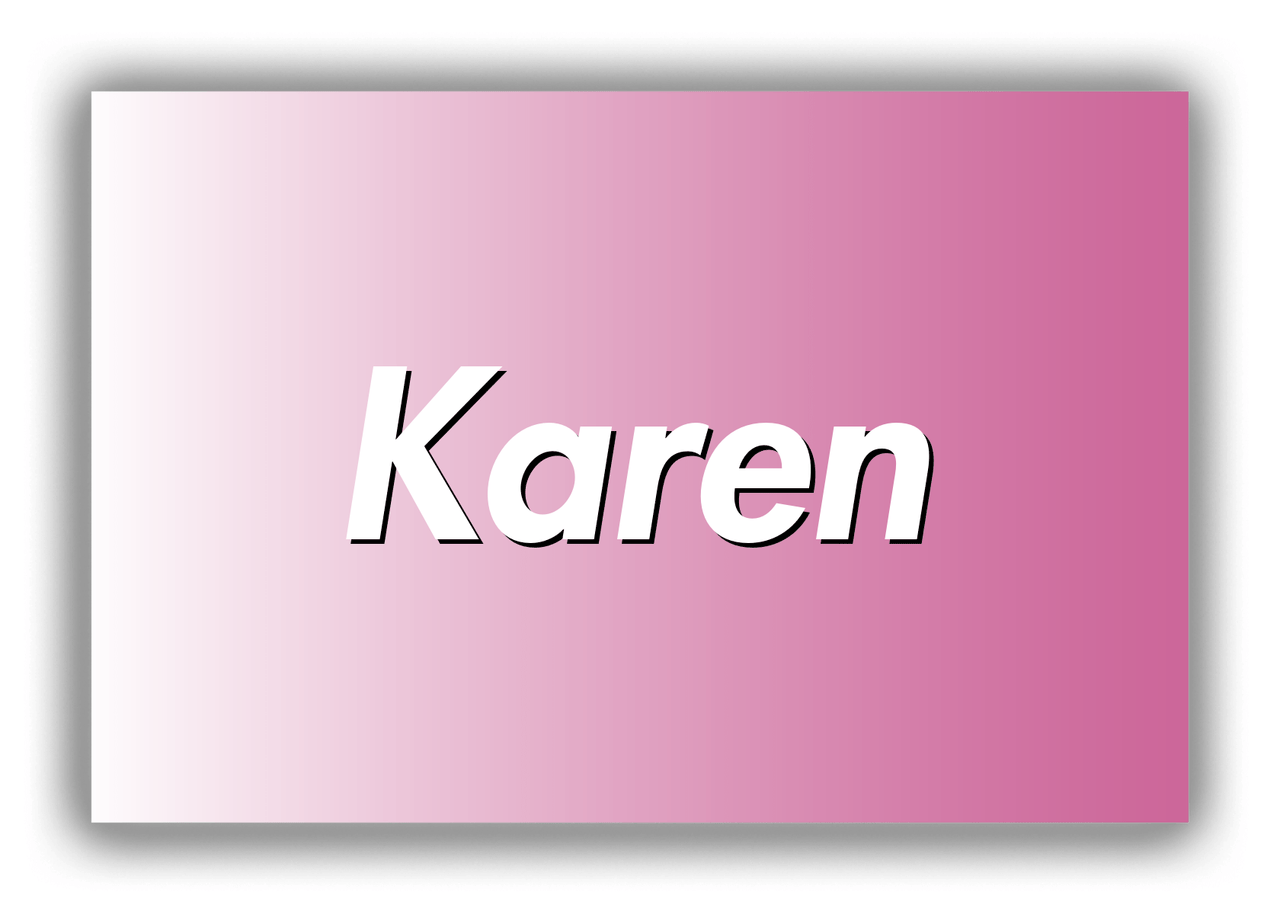 Personalized Ombre Canvas Wrap & Photo Print - Pink and White - Front View