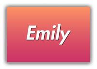 Thumbnail for Personalized Ombre Canvas Wrap & Photo Print - Orange and Pink - Front View
