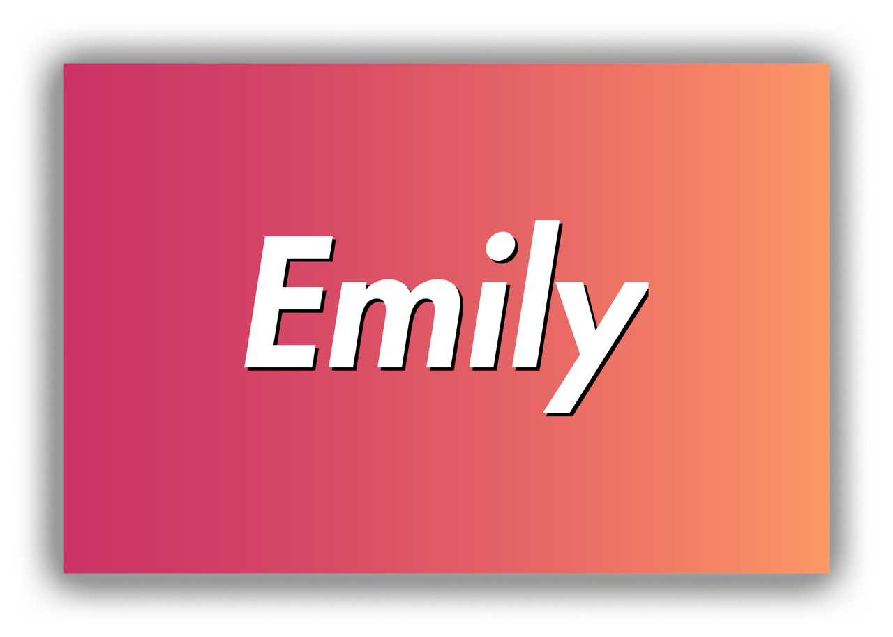 Personalized Ombre Canvas Wrap & Photo Print - Orange and Pink - Front View