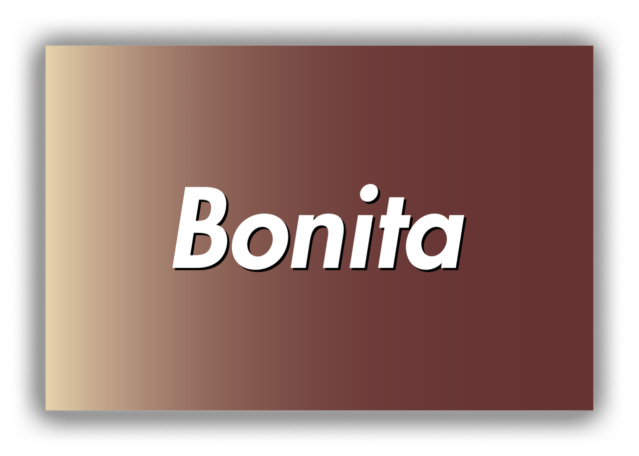 Personalized Ombre Canvas Wrap & Photo Print - Brown and Tan - Front View