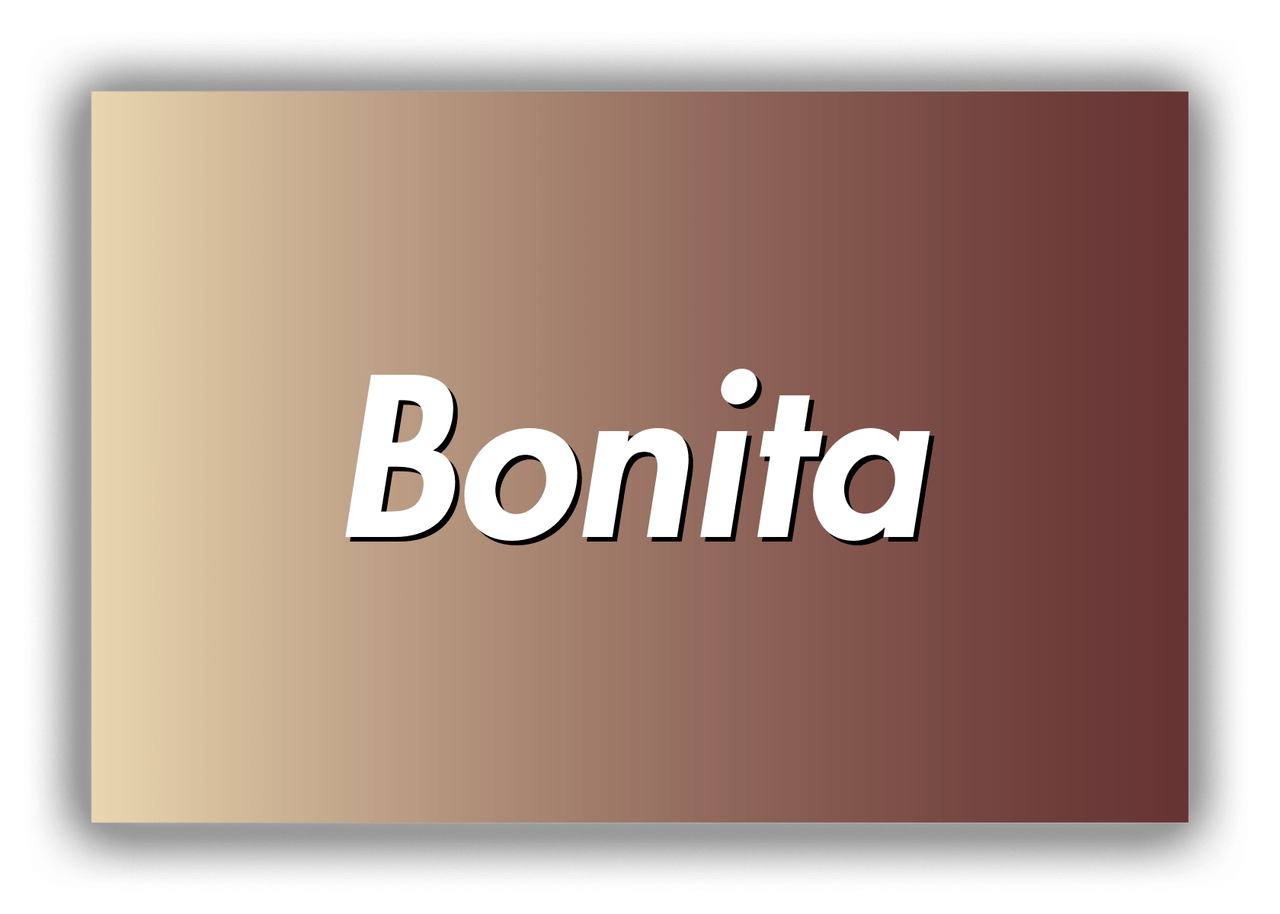 Personalized Ombre Canvas Wrap & Photo Print - Brown and Tan - Front View