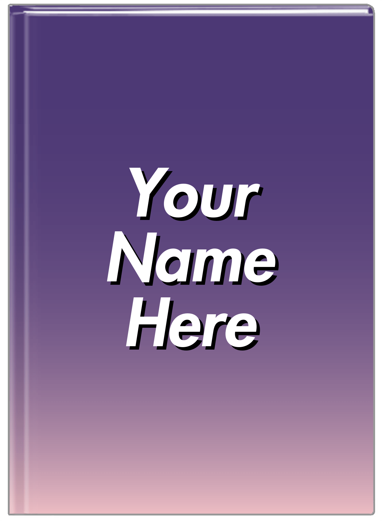 Personalized Ombre Journal - Purple and Pink - Front View