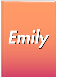 Thumbnail for Personalized Ombre Journal - Orange and Pink - Front View