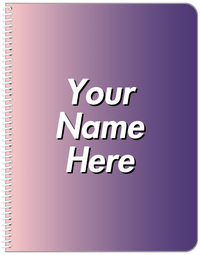 Thumbnail for Personalized Ombre Notebook - Purple and Pink - Front View