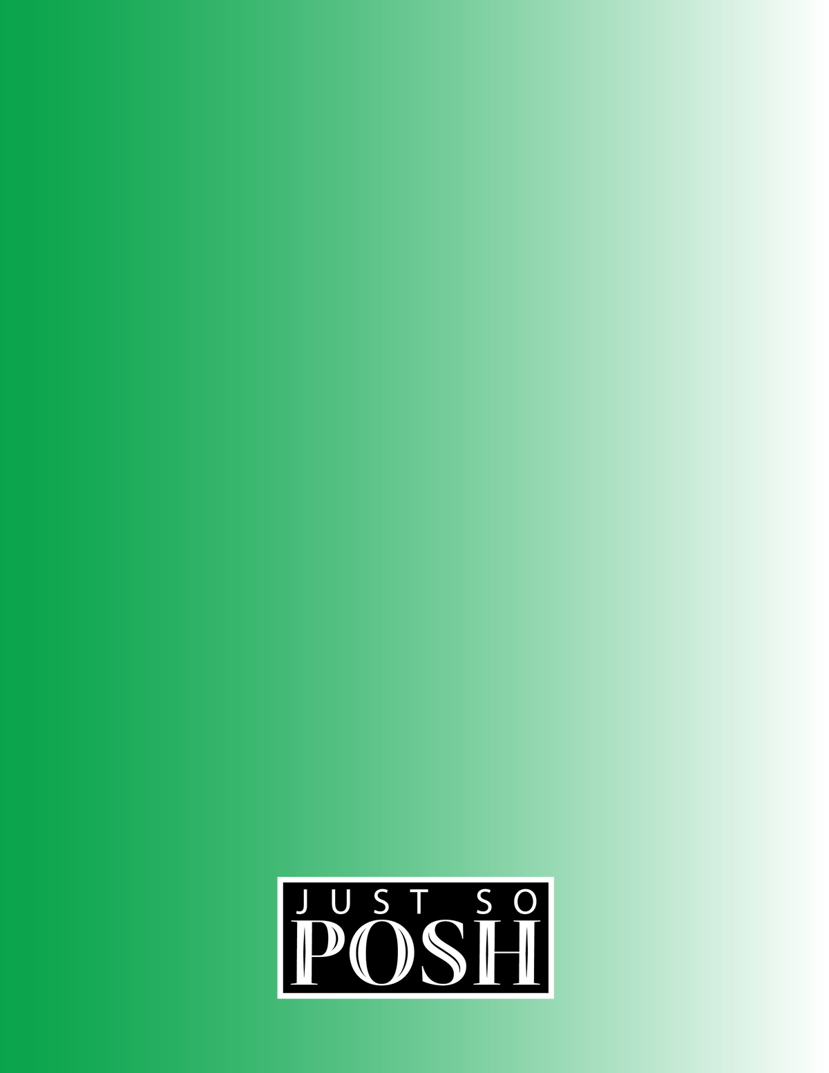 Personalized Ombre Notebook - Green and White - Back View