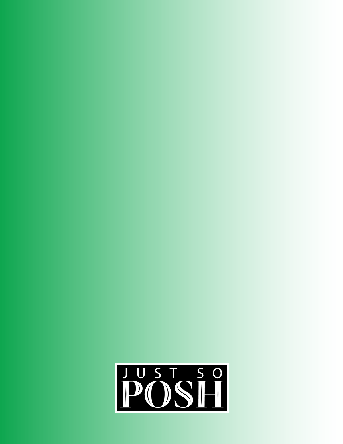 Personalized Ombre Notebook - Green and White - Back View