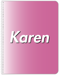 Thumbnail for Personalized Ombre Notebook - Pink and White - Front View
