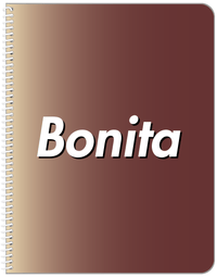 Thumbnail for Personalized Ombre Notebook - Brown and Tan - Front View