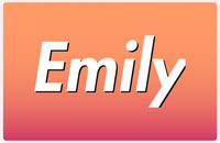 Thumbnail for Personalized Ombre Placemat - Orange and Pink -  View