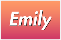 Thumbnail for Personalized Ombre Placemat - Orange and Pink -  View