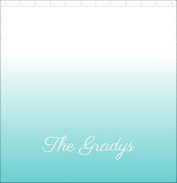 Thumbnail for Personalized Ombre Shower Curtain - Teal and White - With Default Text - Ombre II - Decorate View