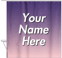 Thumbnail for Personalized Ombre Shower Curtain - Purple and Pink - Hanging View