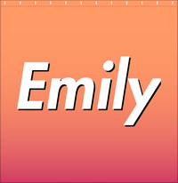 Thumbnail for Personalized Ombre Shower Curtain - Orange and Pink - Decorate View
